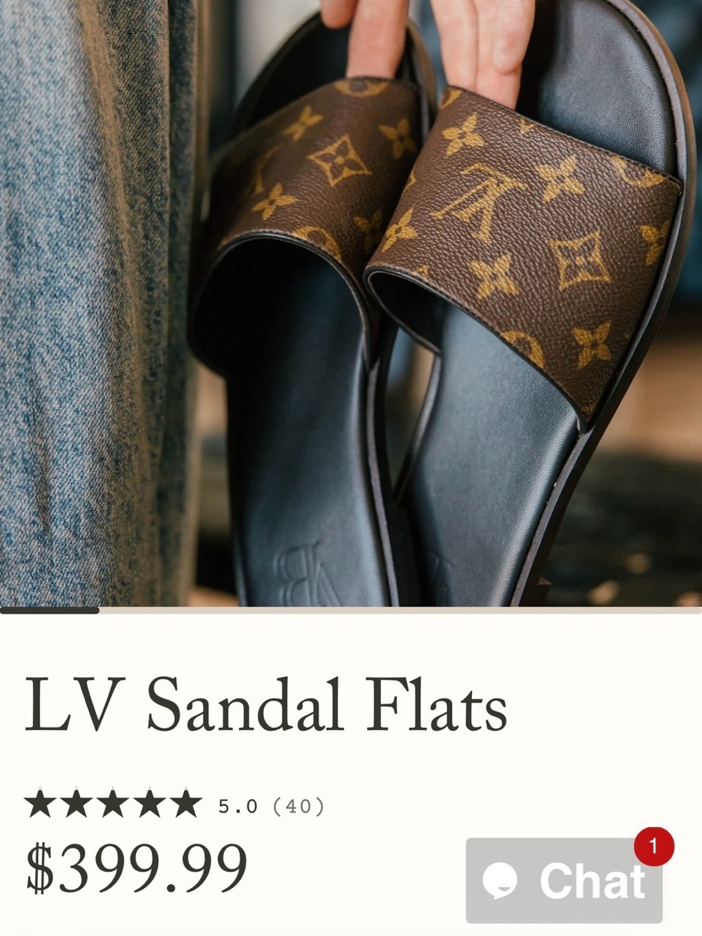 Louis Vuitton Brown Monogram Leather Slide Sandals with Black Footbed